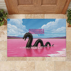 Personalised Bumbunga Lake Australia Rubber Doormat Pink Salt Lake Loch-eel Monster