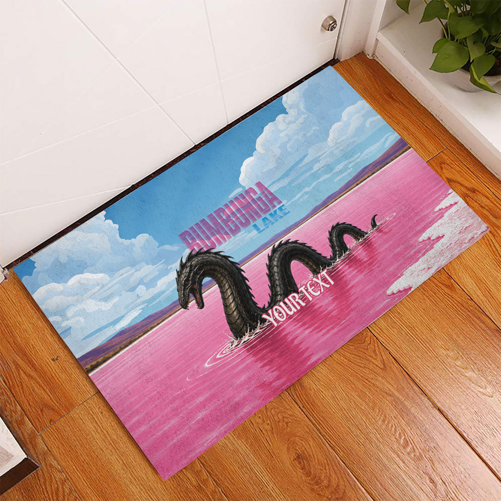 Personalised Bumbunga Lake Australia Rubber Doormat Pink Salt Lake Loch-eel Monster