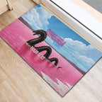 Personalised Bumbunga Lake Australia Rubber Doormat Pink Salt Lake Loch-eel Monster