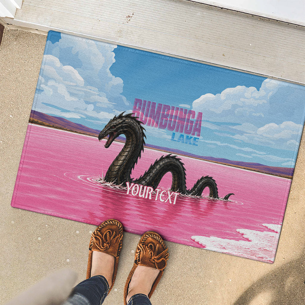 Personalised Bumbunga Lake Australia Rubber Doormat Pink Salt Lake Loch-eel Monster