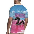 Personalised Bumbunga Lake Australia Rugby Jersey Pink Salt Lake Loch-eel Monster