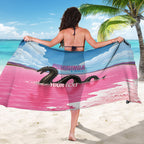 Personalised Bumbunga Lake Australia Sarong Pink Salt Lake Loch-eel Monster