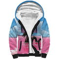Personalised Bumbunga Lake Australia Sherpa Hoodie Pink Salt Lake Loch-eel Monster