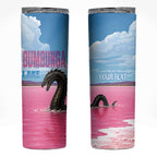 Personalised Bumbunga Lake Australia Skinny Tumbler Pink Salt Lake Loch-eel Monster