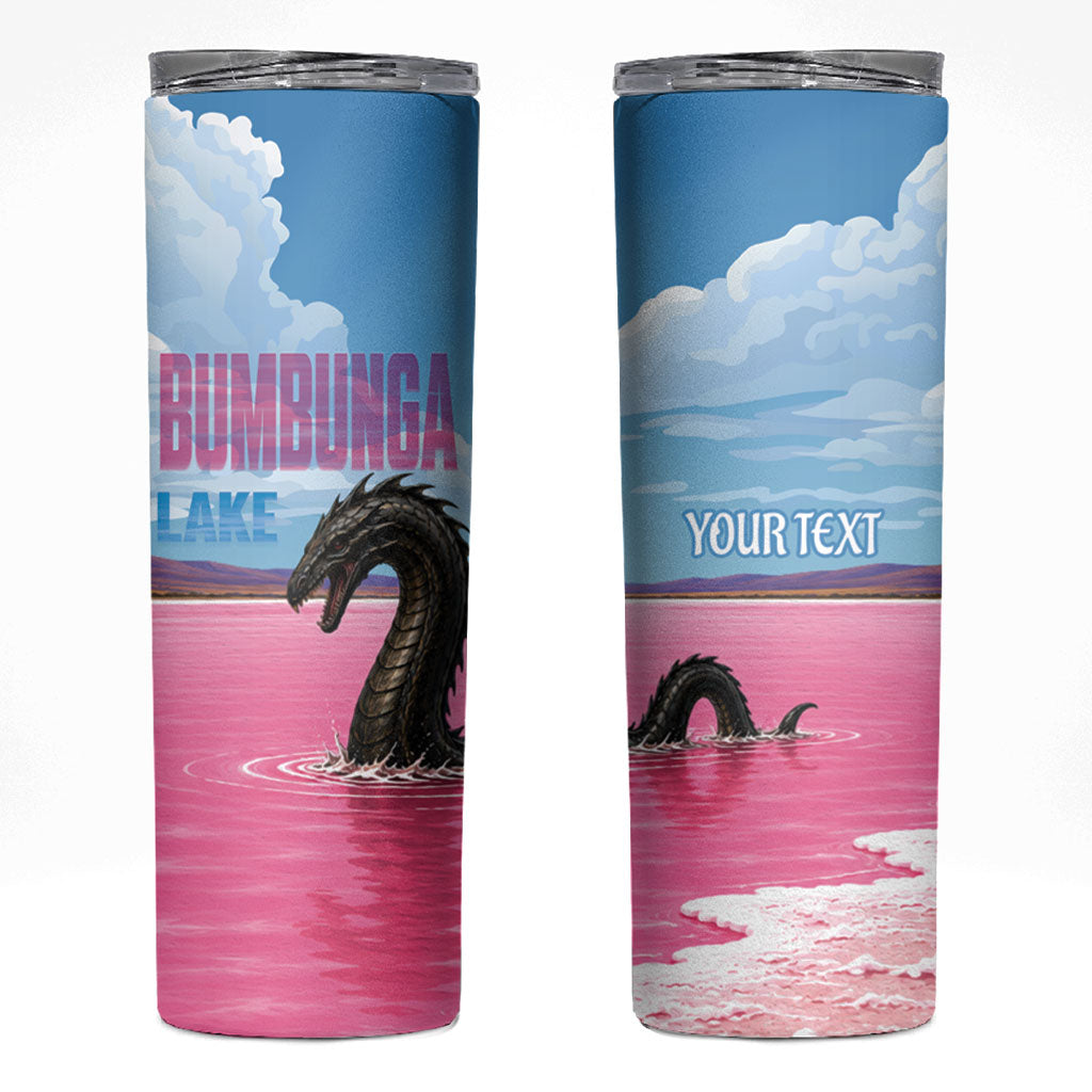 Personalised Bumbunga Lake Australia Skinny Tumbler Pink Salt Lake Loch-eel Monster