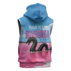 Personalised Bumbunga Lake Australia Sleeveless Hoodie Pink Salt Lake Loch-eel Monster