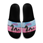 Personalised Bumbunga Lake Australia Slide Sandals Pink Salt Lake Loch-eel Monster
