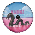 Personalised Bumbunga Lake Australia Spare Tire Cover Pink Salt Lake Loch-eel Monster