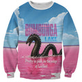 Personalised Bumbunga Lake Australia Sweatshirt Pink Salt Lake Loch-eel Monster