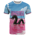 Personalised Bumbunga Lake Australia T Shirt Pink Salt Lake Loch-eel Monster