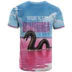 Personalised Bumbunga Lake Australia T Shirt Pink Salt Lake Loch-eel Monster