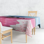 Personalised Bumbunga Lake Australia Tablecloth Pink Salt Lake Loch-eel Monster