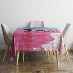 Personalised Bumbunga Lake Australia Tablecloth Pink Salt Lake Loch-eel Monster
