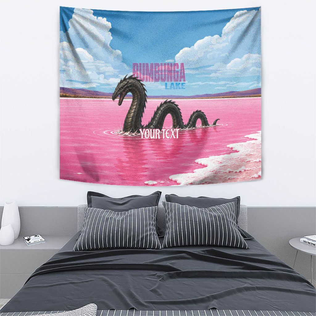 Personalised Bumbunga Lake Australia Tapestry Pink Salt Lake Loch-eel Monster