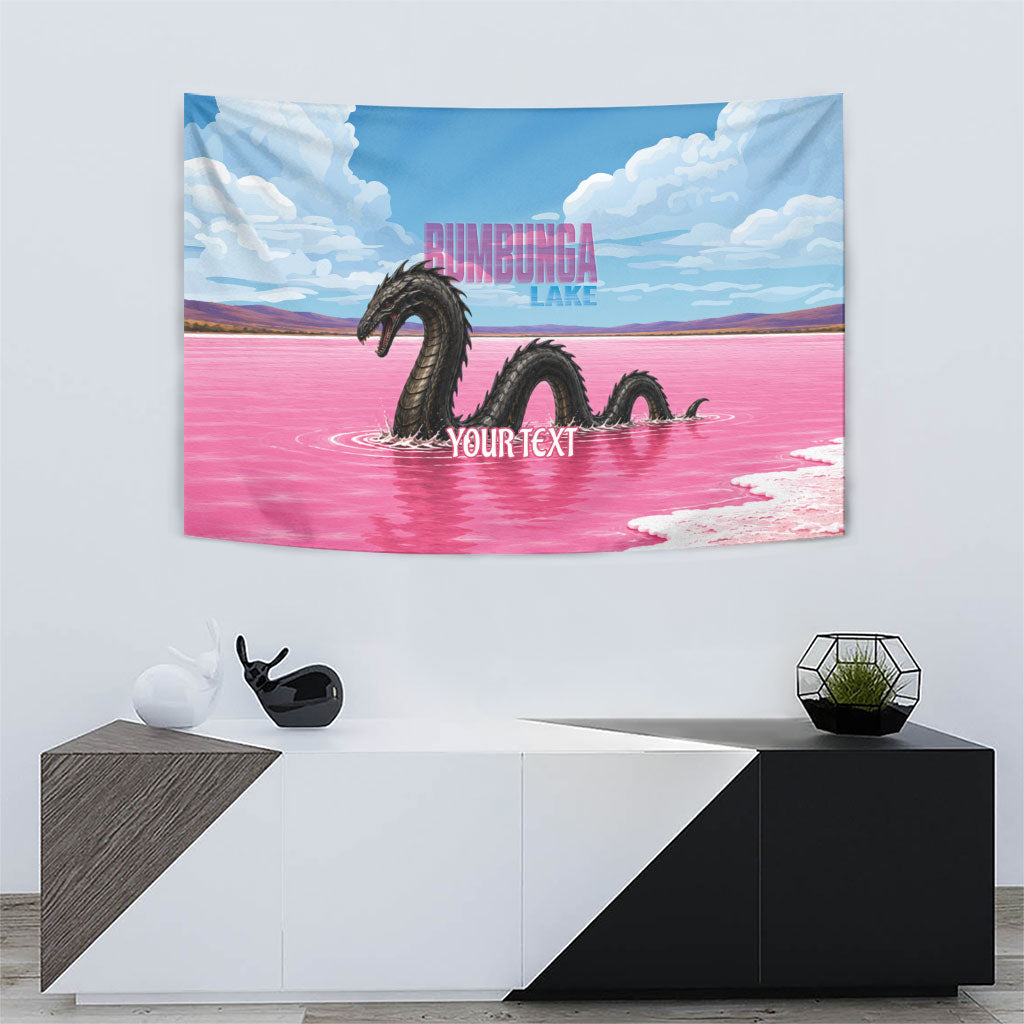 Personalised Bumbunga Lake Australia Tapestry Pink Salt Lake Loch-eel Monster