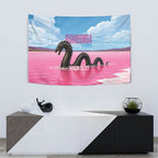 Personalised Bumbunga Lake Australia Tapestry Pink Salt Lake Loch-eel Monster