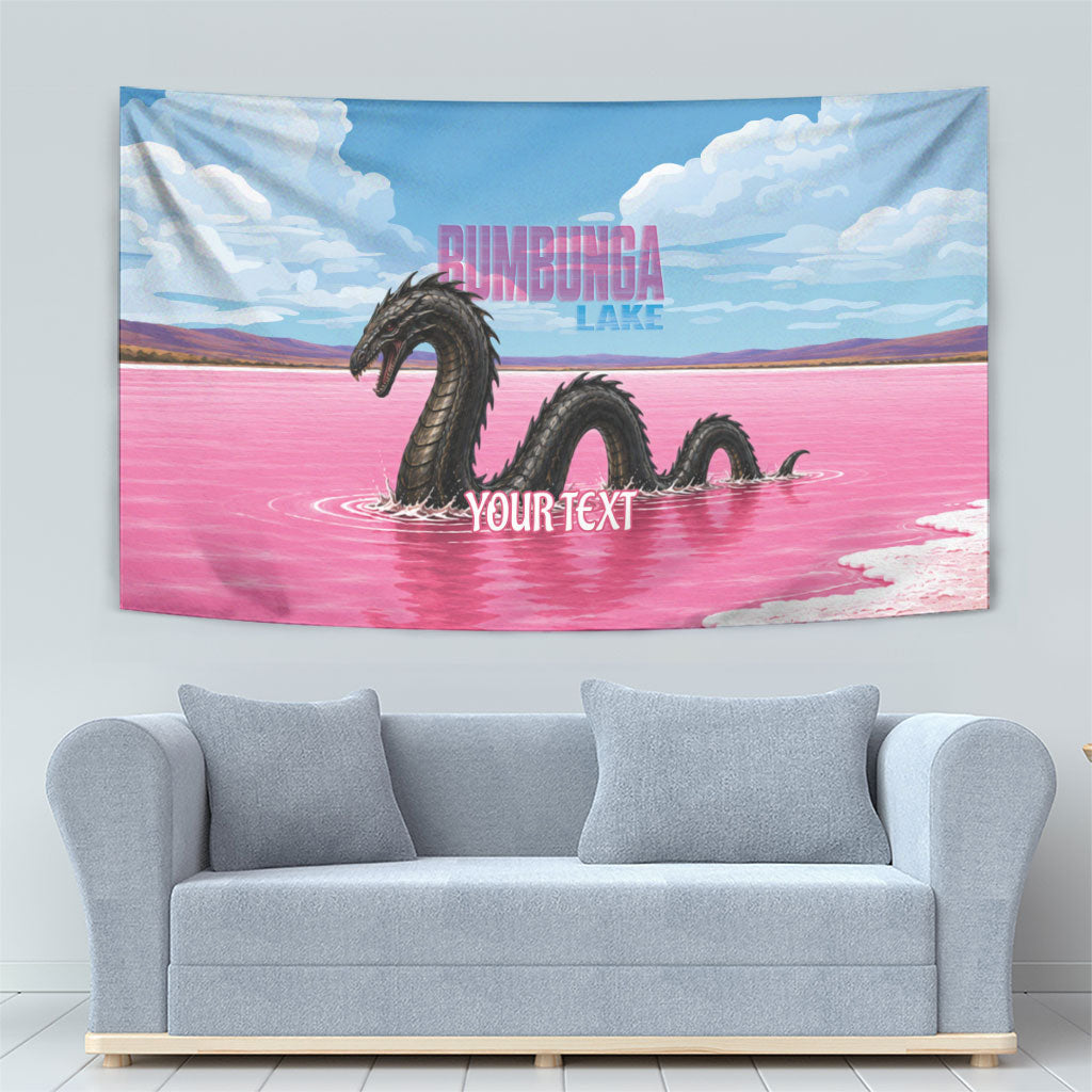 Personalised Bumbunga Lake Australia Tapestry Pink Salt Lake Loch-eel Monster