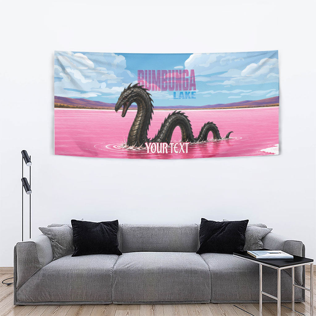 Personalised Bumbunga Lake Australia Tapestry Pink Salt Lake Loch-eel Monster