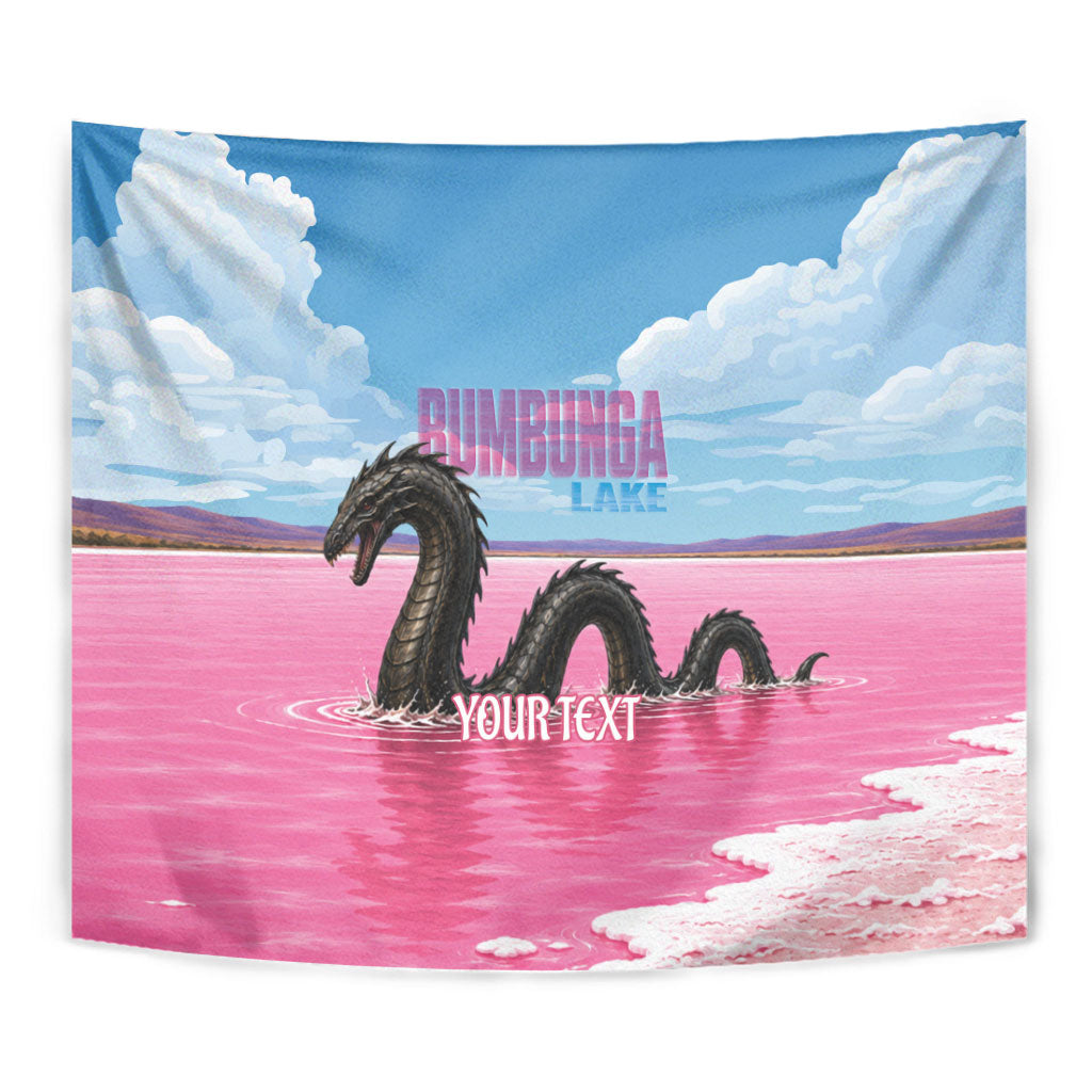 Personalised Bumbunga Lake Australia Tapestry Pink Salt Lake Loch-eel Monster