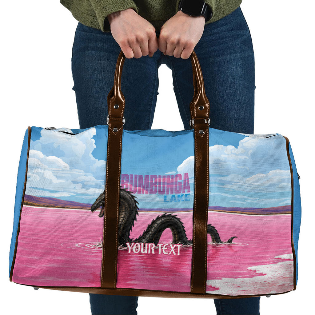 Personalised Bumbunga Lake Australia Travel Bag Pink Salt Lake Loch-eel Monster