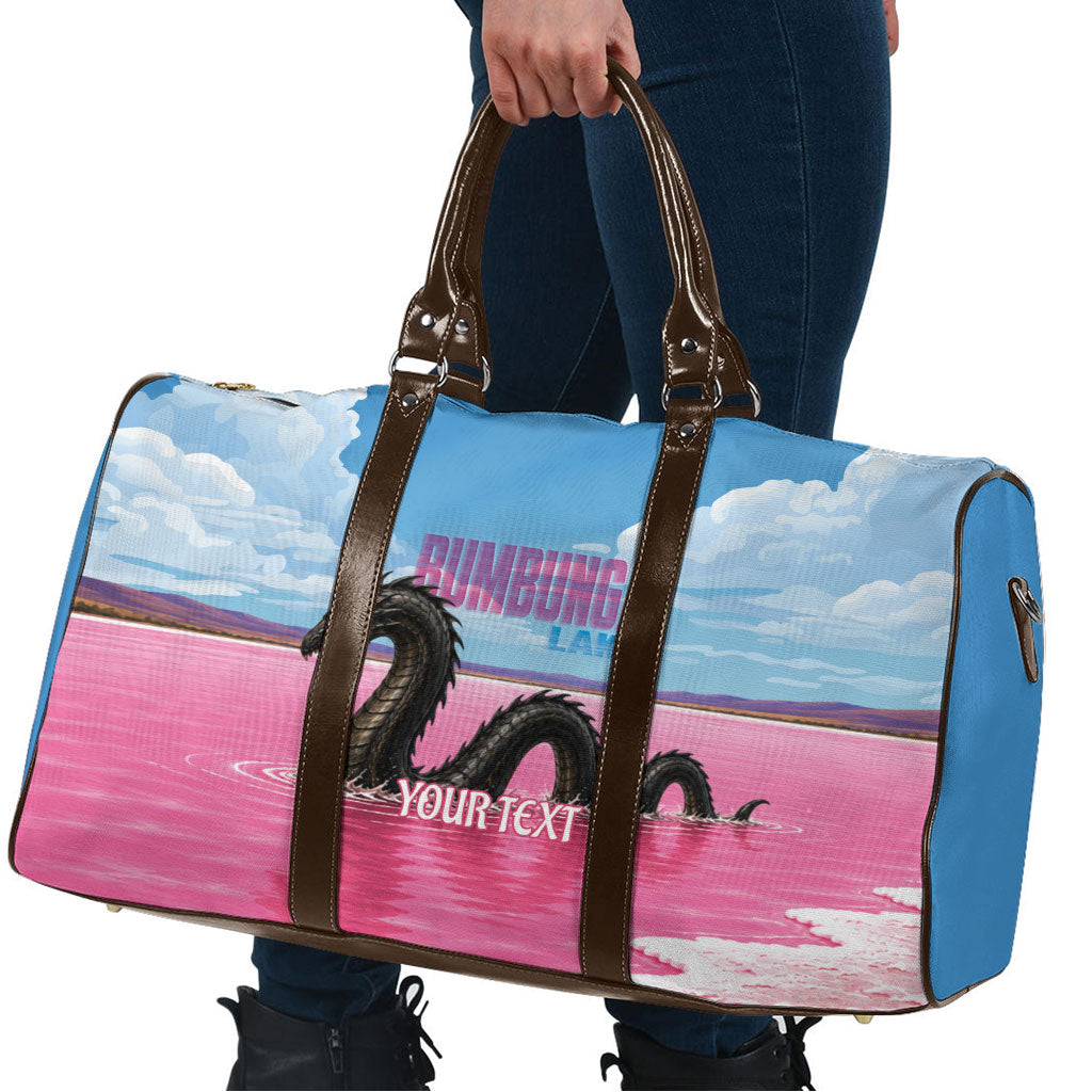 Personalised Bumbunga Lake Australia Travel Bag Pink Salt Lake Loch-eel Monster