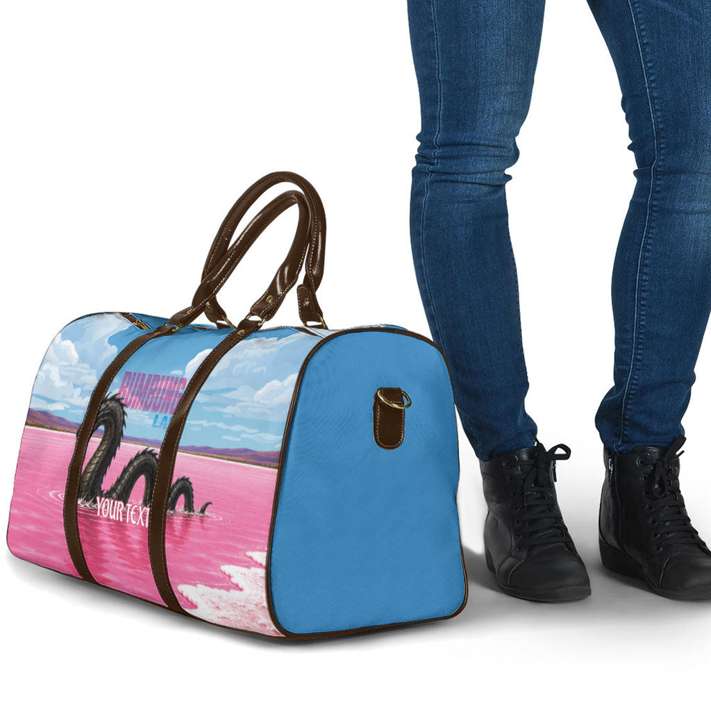 Personalised Bumbunga Lake Australia Travel Bag Pink Salt Lake Loch-eel Monster