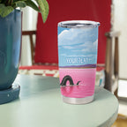 Personalised Bumbunga Lake Australia Tumbler Cup Pink Salt Lake Loch-eel Monster