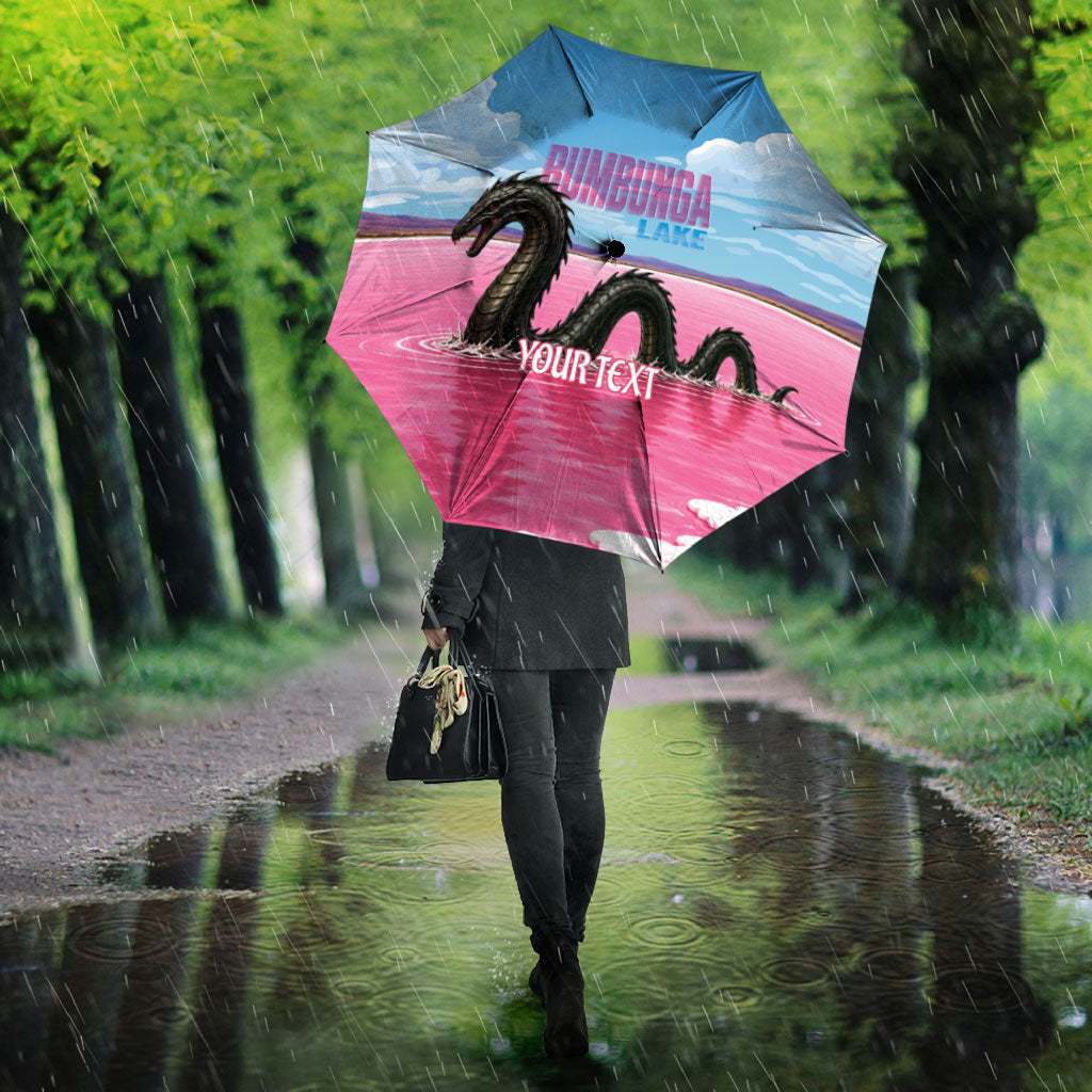 Personalised Bumbunga Lake Australia Umbrella Pink Salt Lake Loch-eel Monster
