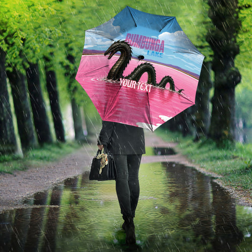 Personalised Bumbunga Lake Australia Umbrella Pink Salt Lake Loch-eel Monster