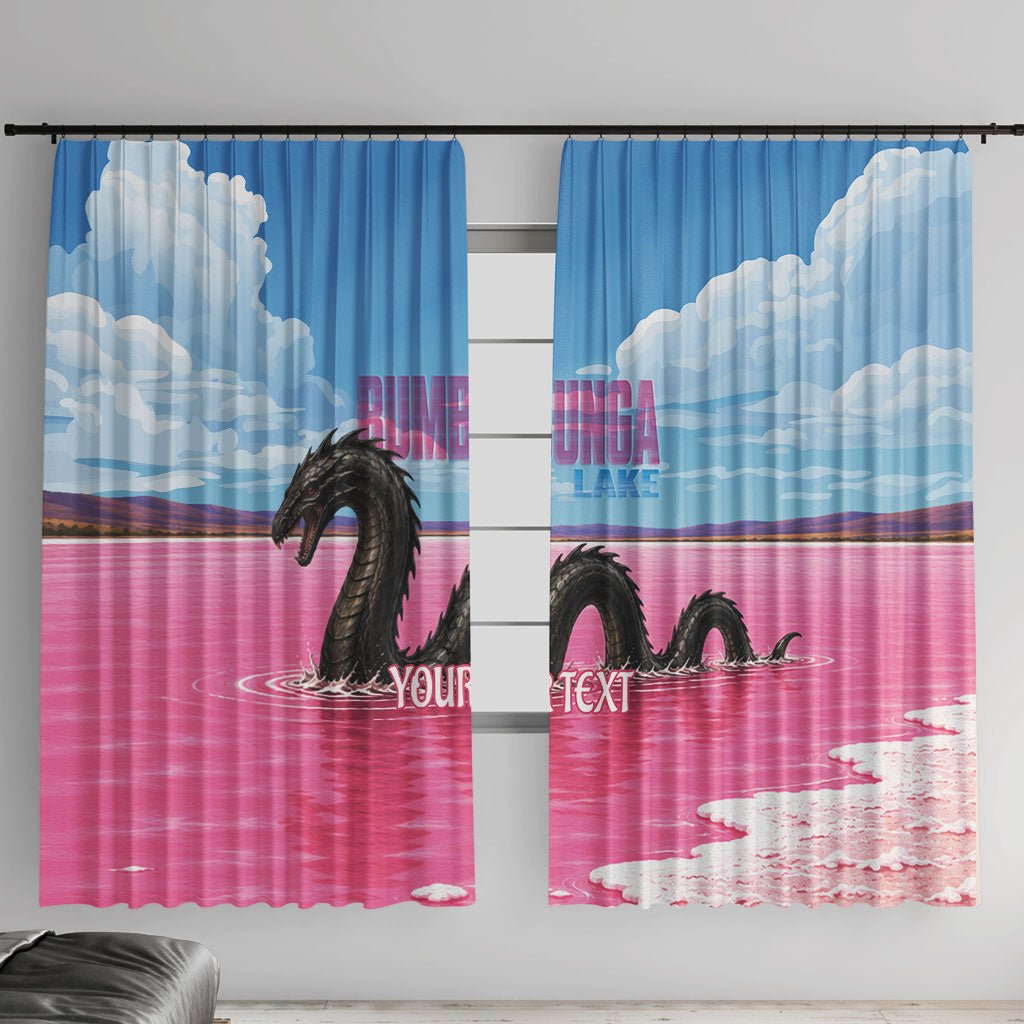 Personalised Bumbunga Lake Australia Window Curtain Pink Salt Lake Loch-eel Monster