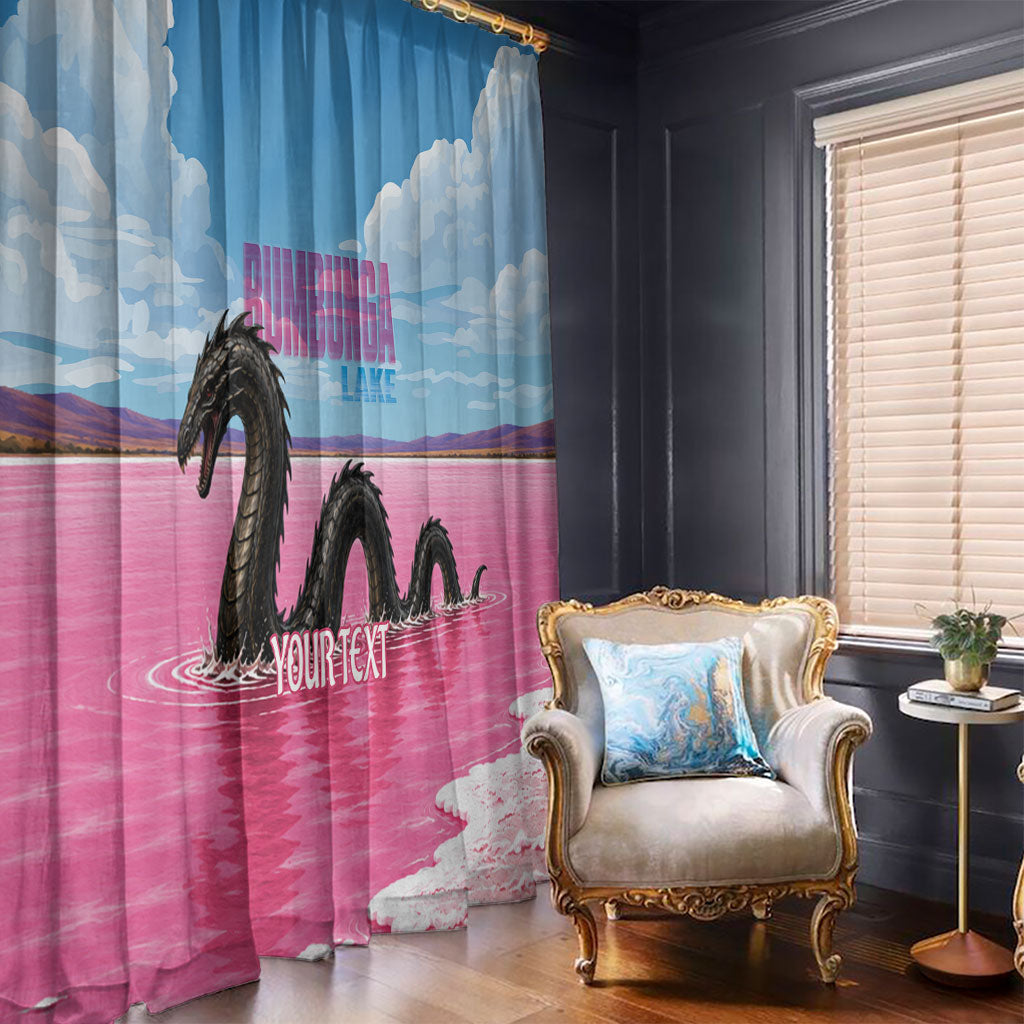 Personalised Bumbunga Lake Australia Window Curtain Pink Salt Lake Loch-eel Monster