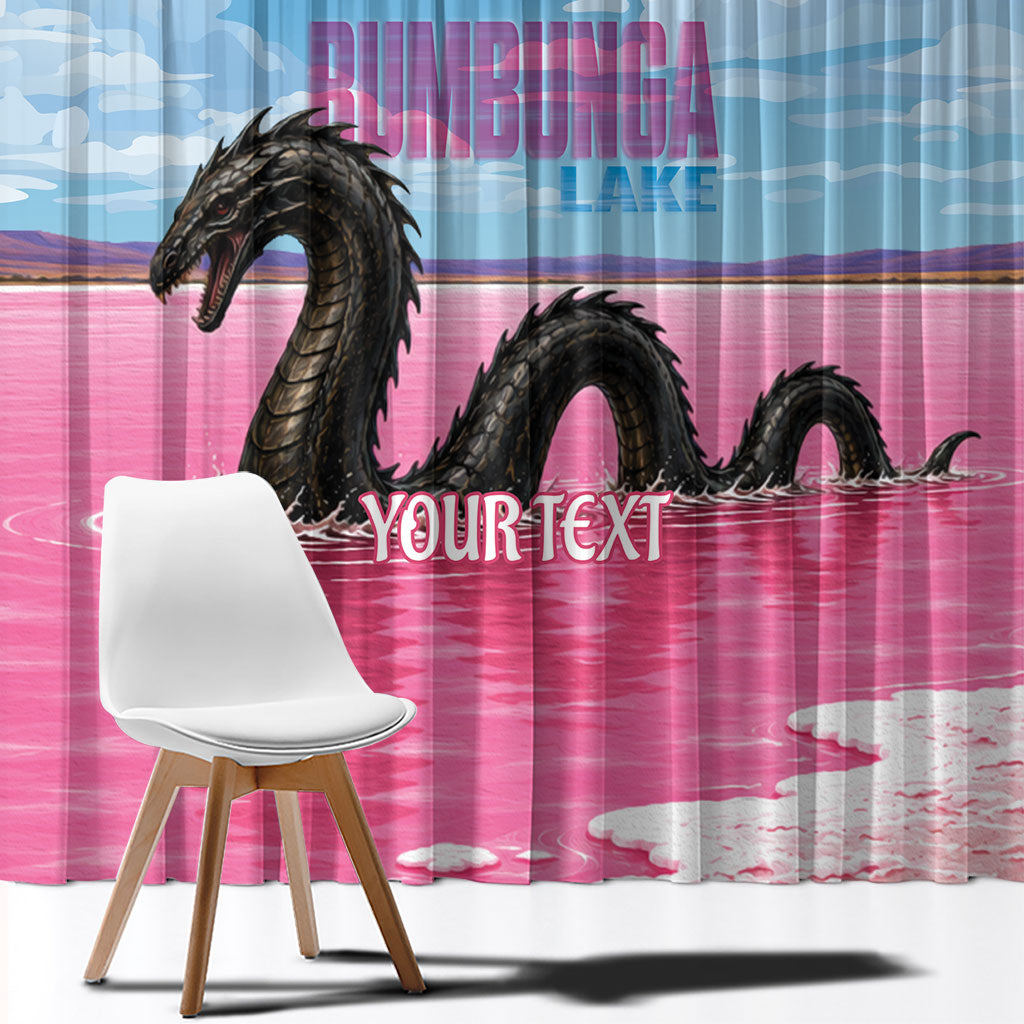 Personalised Bumbunga Lake Australia Window Curtain Pink Salt Lake Loch-eel Monster