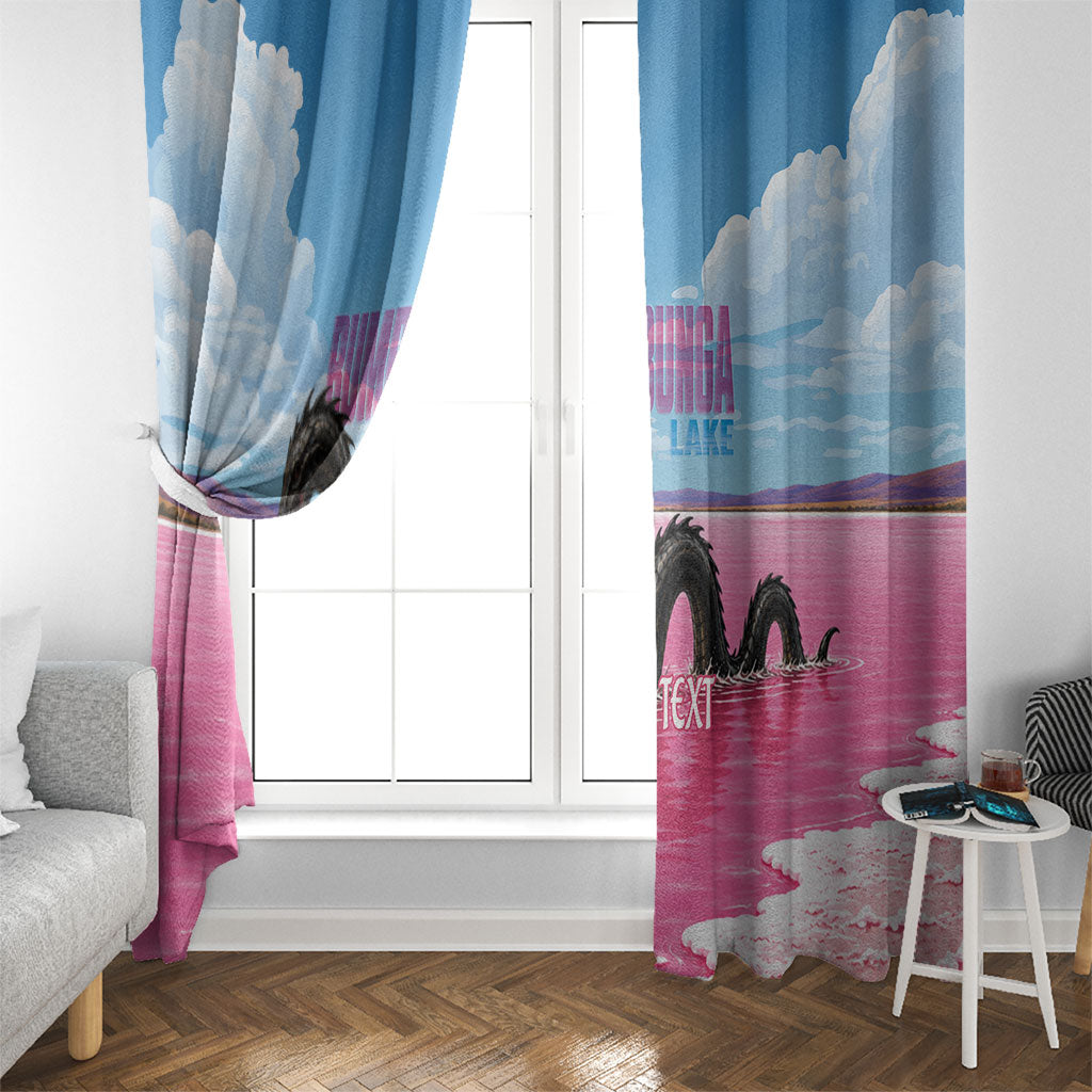 Personalised Bumbunga Lake Australia Window Curtain Pink Salt Lake Loch-eel Monster