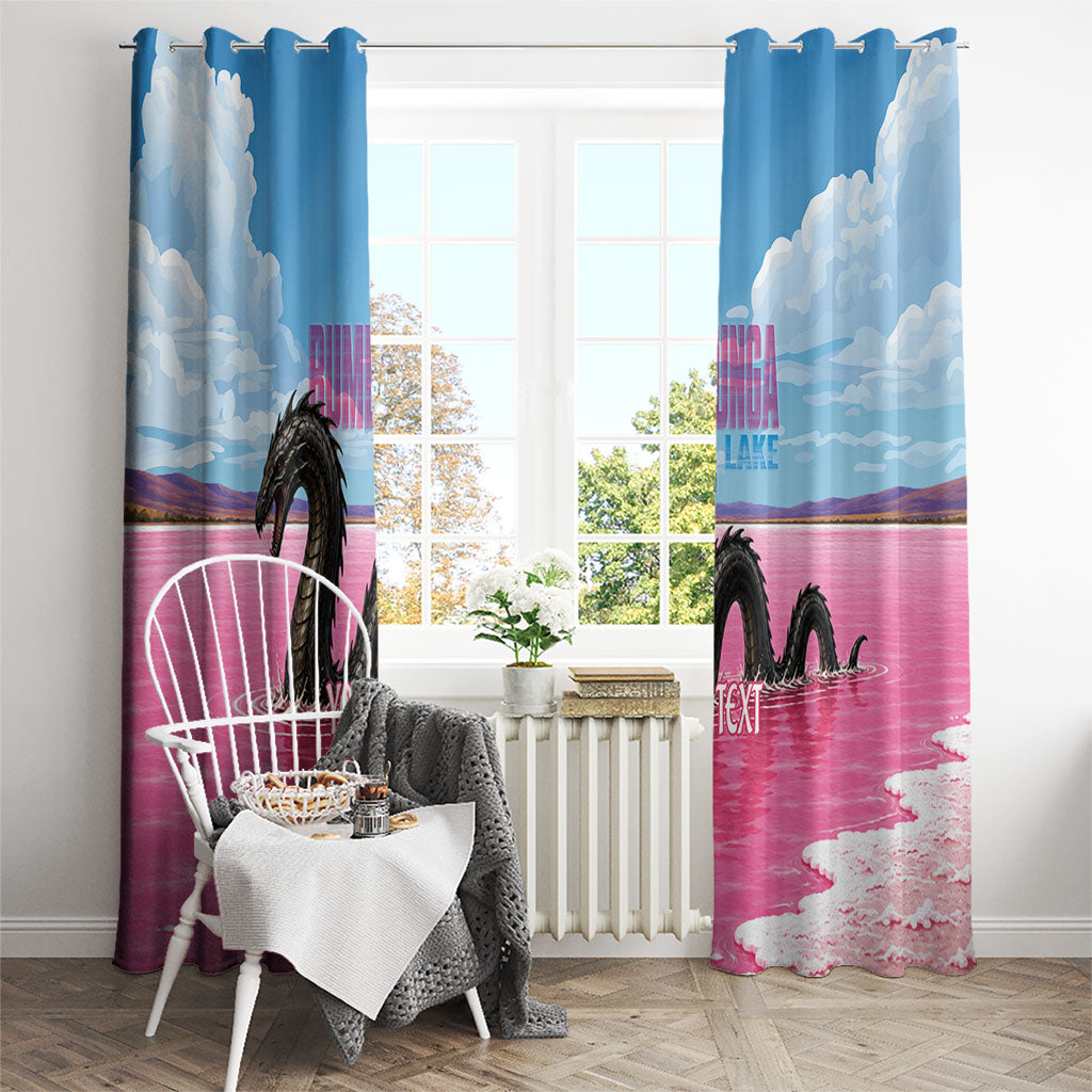 Personalised Bumbunga Lake Australia Window Curtain Pink Salt Lake Loch-eel Monster