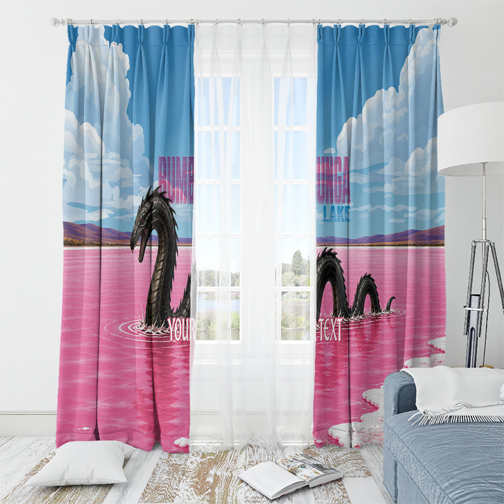 Personalised Bumbunga Lake Australia Window Curtain Pink Salt Lake Loch-eel Monster