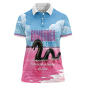 Personalised Bumbunga Lake Australia Women Polo Shirt Pink Salt Lake Loch-eel Monster