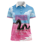 Personalised Bumbunga Lake Australia Women Polo Shirt Pink Salt Lake Loch-eel Monster