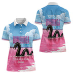 Personalised Bumbunga Lake Australia Women Polo Shirt Pink Salt Lake Loch-eel Monster