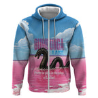Personalised Bumbunga Lake Australia Zip Hoodie Pink Salt Lake Loch-eel Monster
