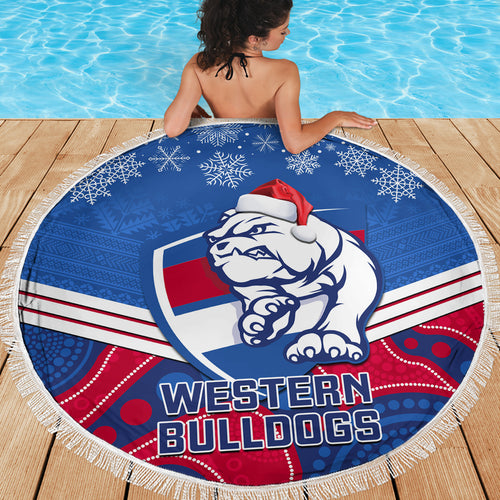 custom-bulldogs-football-christmas-beach-blanket-merry-xmas-2023-mix-aboriginal-art