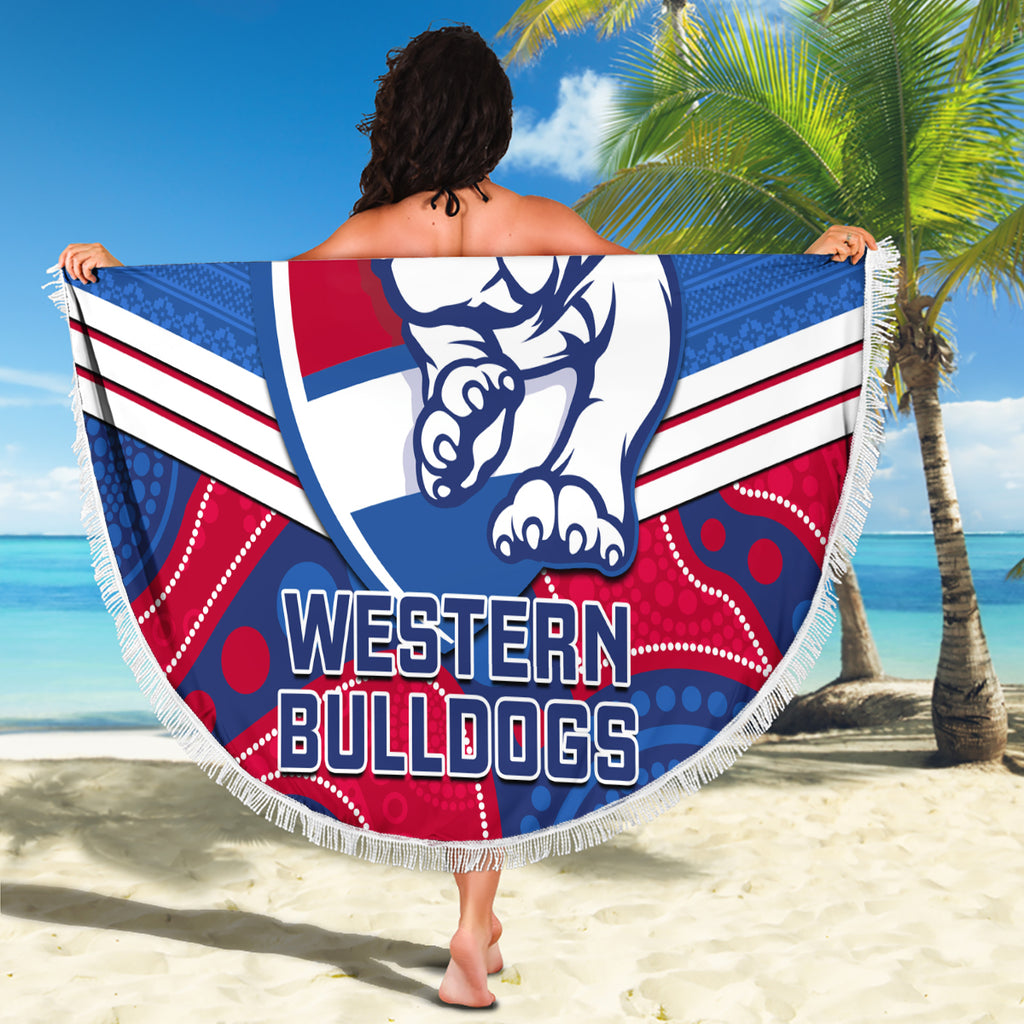 custom-bulldogs-football-christmas-beach-blanket-merry-xmas-2023-mix-aboriginal-art