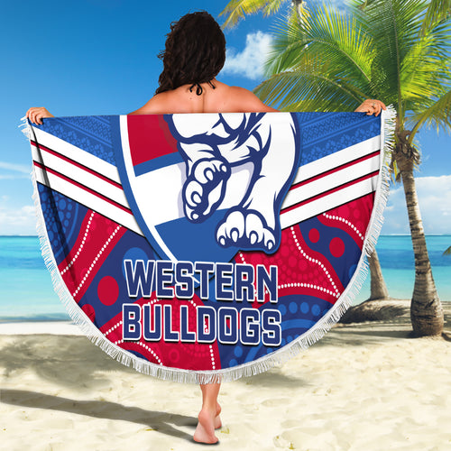 custom-bulldogs-football-christmas-beach-blanket-merry-xmas-2023-mix-aboriginal-art