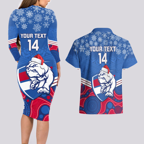 custom-bulldogs-football-christmas-couples-matching-long-sleeve-bodycon-dress-and-hawaiian-shirt-merry-xmas-2023-mix-aboriginal-art