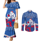 custom-bulldogs-football-christmas-couples-matching-mermaid-dress-and-long-sleeve-button-shirt-merry-xmas-2023-mix-aboriginal-art