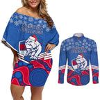custom-bulldogs-football-christmas-couples-matching-off-shoulder-short-dress-and-long-sleeve-button-shirt-merry-xmas-2023-mix-aboriginal-art