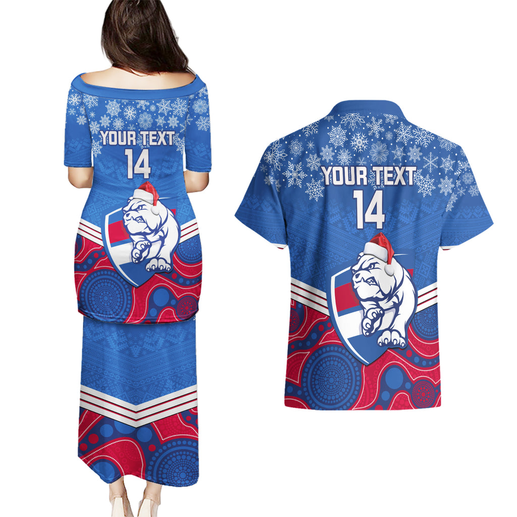 custom-bulldogs-football-christmas-couples-matching-puletasi-dress-and-hawaiian-shirt-merry-xmas-2023-mix-aboriginal-art