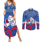 custom-bulldogs-football-christmas-couples-matching-summer-maxi-dress-and-long-sleeve-button-shirt-merry-xmas-2023-mix-aboriginal-art
