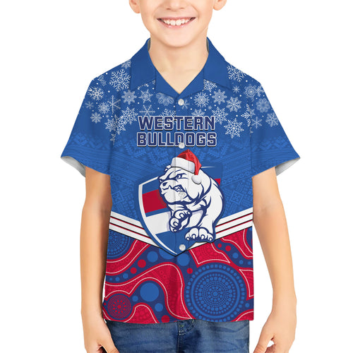 custom-bulldogs-football-christmas-kid-hawaiian-shirt-merry-xmas-2023-mix-aboriginal-art