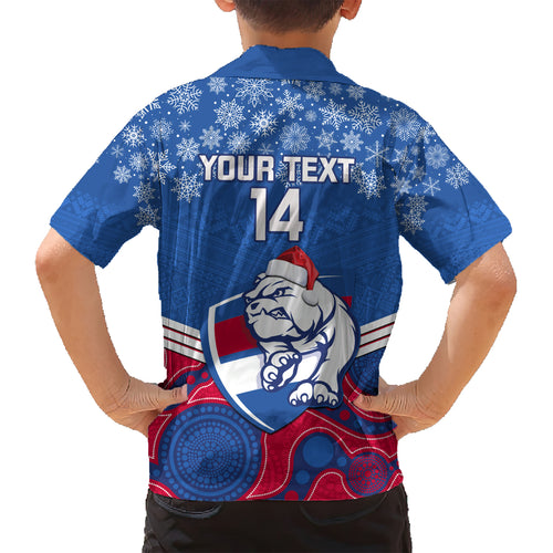 custom-bulldogs-football-christmas-kid-hawaiian-shirt-merry-xmas-2023-mix-aboriginal-art