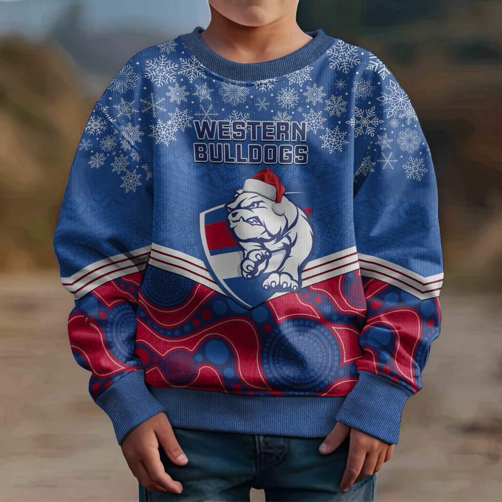 custom-bulldogs-football-christmas-kid-ugly-christmas-sweater-merry-xmas-2023-mix-aboriginal-art